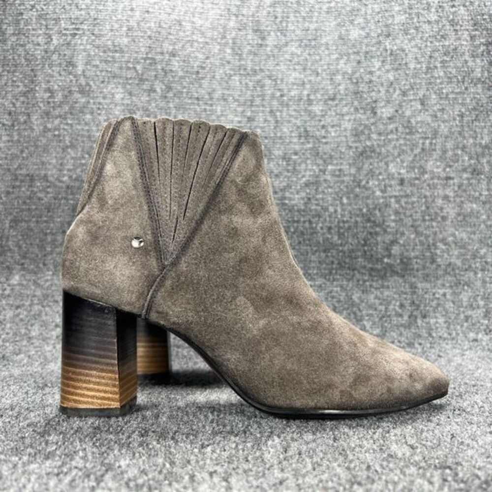 Pikolinos Salamanca Heeled Ankle Boots Womens 38 US 7.5-8 Gray Suede Pointed Toe